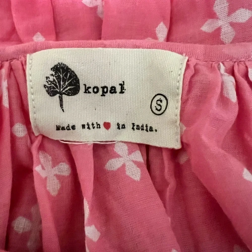ANTHROPOLOGIE KOPAL Luma Peasant Blouse Pink